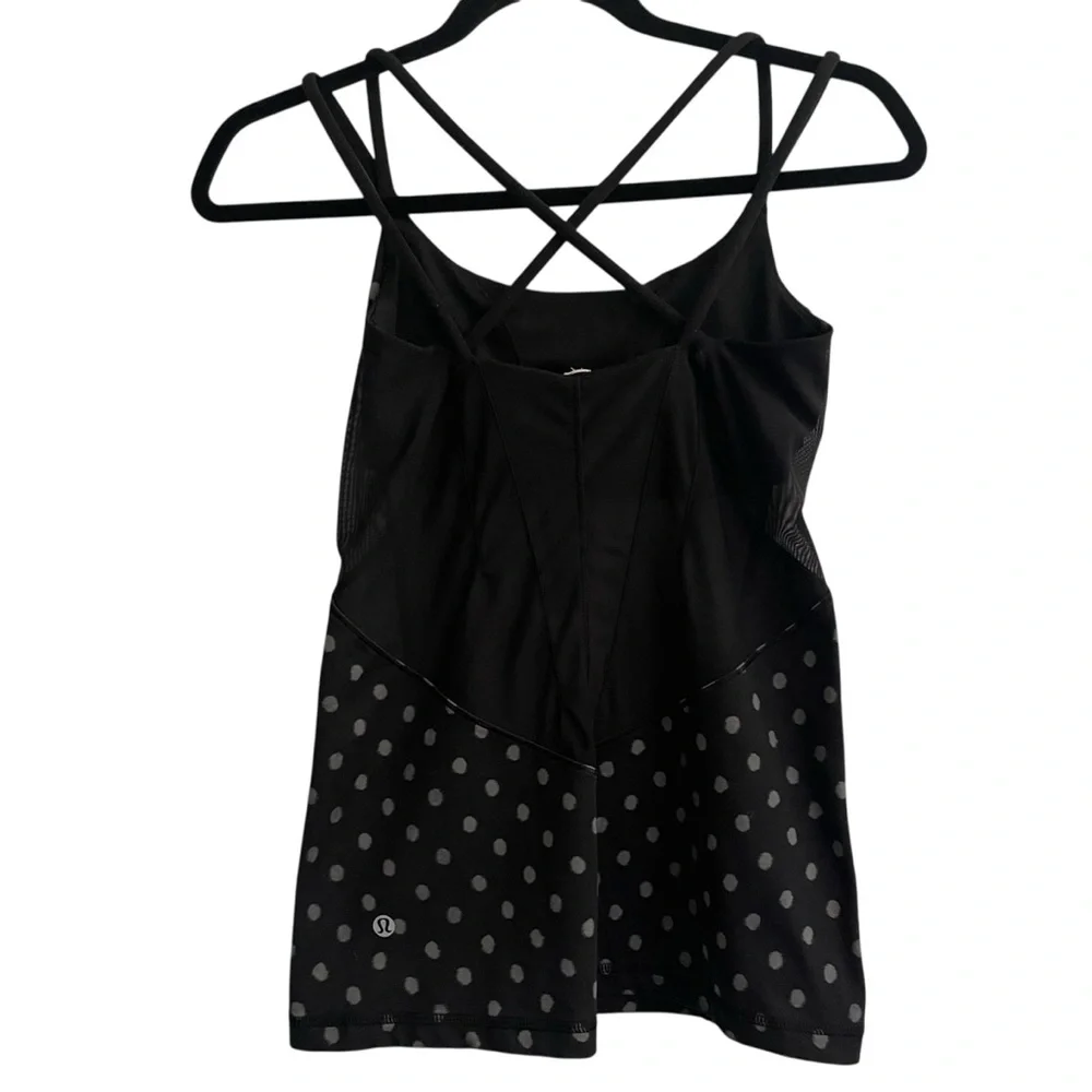 Lululemon Exquisite Tank In Ghost Dot Black Slate‎ Size 4